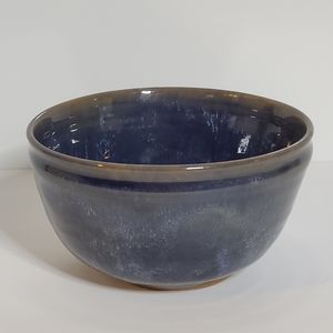 Blue glazed Handmade cereal bowl / multipurpose - 3.5"T x 6"W